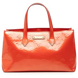 Louis Vuitton Orange Monogram Vernis Wilshire PM Orange