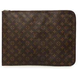 Louis Vuitton Brown Monogram Poche Documents Portfolio Brown