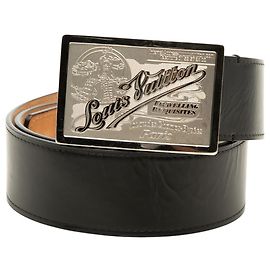 Louis Vuitton Travelling Requisites Gürtel aus schwarzem Leder Schwarz