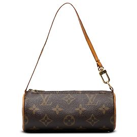 Louis Vuitton Brown Monogram Papillon Pochette Marrone