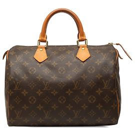 Louis Vuitton Brown Monogram Speedy 30 Marrom