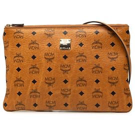 Borsa a tracolla MCM Brown Visetos Coated Canvas Marrone