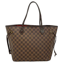 Sac Cabas Louis Vuitton Damier Neverfull MM Damier ebène