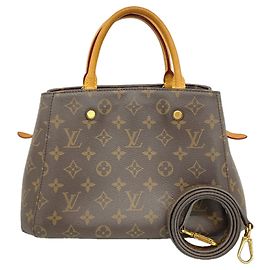 Louis Vuitton Monogram Montaigne BB Handbag Brown