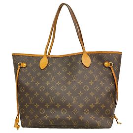 Borsa Tote Louis Vuitton Monogram Neverfull MM Marrone