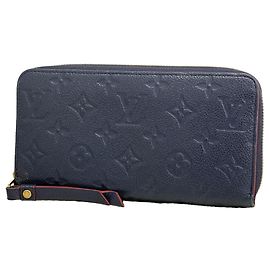 Portafoglio Zippy Louis Vuitton Monogram Empreinte Rosso