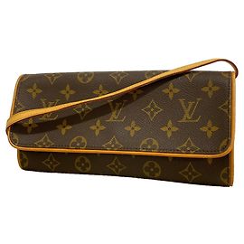 Bolsa de Ombro Louis Vuitton Monogram Pochette Twin GM Marrom
