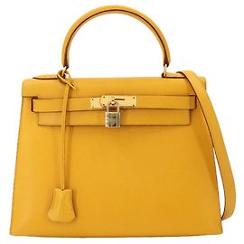 Hermès Sac à main Hermes Kelly 28 Jaune
