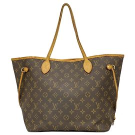 Saco Tote Louis Vuitton Monogram Neverfull MM Marrom