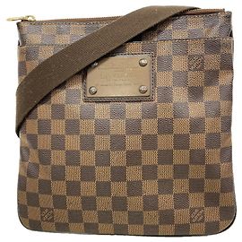 Louis Vuitton Damier Pochette Plat Brooklyn Shoulder Bag Damier ebene