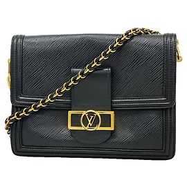 Borsa a spalla Louis Vuitton Epi Dauphine MM Nero