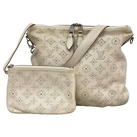 Borsa a tracolla Louis Vuitton Mahina Selene PM Beige