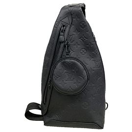 Louis Vuitton Monogram Shadow Duo Sling Bag Black