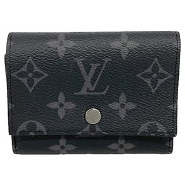 Louis Vuitton Tri-fold Wallet Monogram Eclipse Schwarz