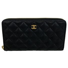 Carteira longa Chanel preta Preto