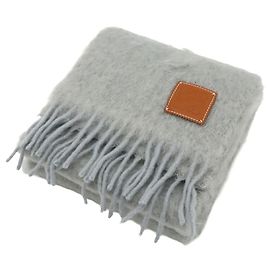 Sciarpa Loewe in mohair e lana grigia Marrone