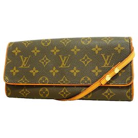 Borsa a tracolla Louis Vuitton Monogram Pochette Twin GM Marrone