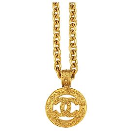 Colar longo Chanel Coco Mark em dourado Dourado