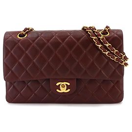 Bolsa de Ombro com Corrente Chanel Matelasse 25 Bordeaux