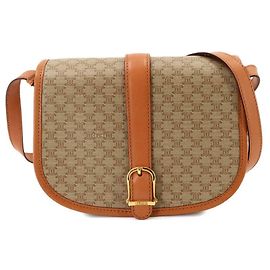 Céline Bolsa de Ombro Celine Macadam Bege Dourado
