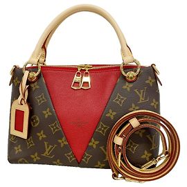 Borsa Louis Vuitton Monogram V Tote BB Marrone Fuschia
