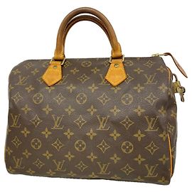 Louis Vuitton Monogram Speedy 30 Handbag Brown
