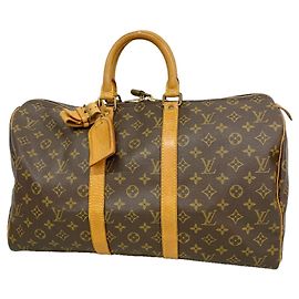 Louis Vuitton Boston Monogram Keepall 45 Braun