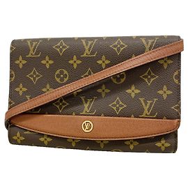 Bolsa de Ombro Louis Vuitton Monogram Bordeaux 24 Marrom
