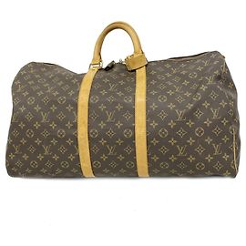 Louis Vuitton Boston Monogram Keepall 55 Castaño