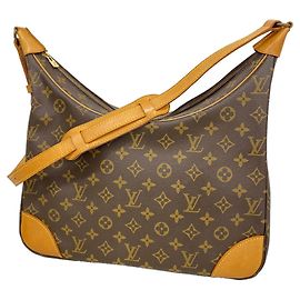 Borsa a tracolla Louis Vuitton Monogram Boulogne 35 Marrone
