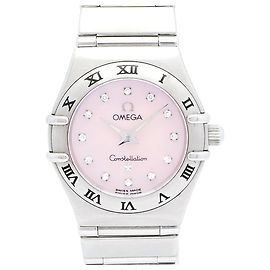 Orologio da donna Omega Constellation quadrante rosa 12 diamanti Altro