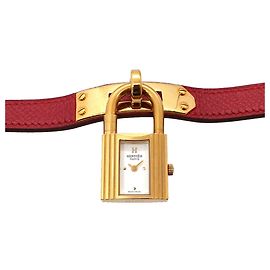 Hermès Relógio Hermes Kelly - Quartzo Branco e Vermelho para Mulher com Cadeado Outro