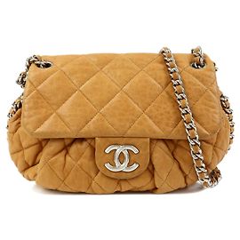 Chanel Chain Around Flap Quilted Leather Medium Brown