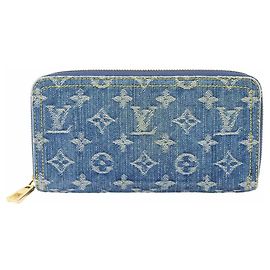 Louis Vuitton LV Remix Zippy Wallet in Monogram Denim Blue Monogram