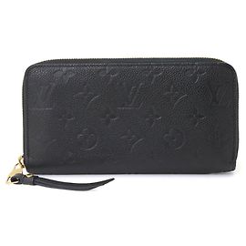 Portafoglio Zippy Louis Vuitton Monogram Empreinte Nero Monogramma