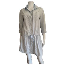 Robe chemise rayée Louis Vuitton Blanc Bleu