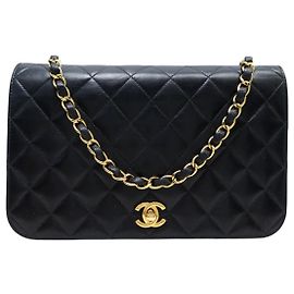 CHANEL TIMELESS PM MATELASSÉ BLACK LEATHER FLAP HANDBAG Black