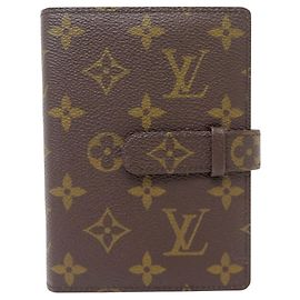 VINTAGE LOUIS VUITTON MONOGRAM CANVAS DOCUMENT HOLDER WALLET Brown