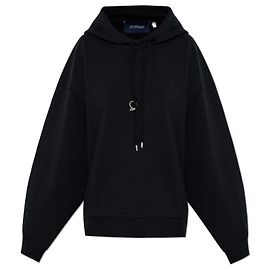 Hoodie Sportmax preto de algodão Preto