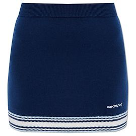 Autre Marque Saia com logótipo bordado Azul Azul marinho