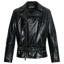 Giacca biker in pelle nera Alessandra Rich Nero