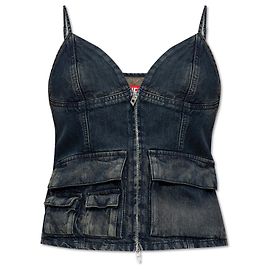 Diesel DE-MELLIS-S Top Blue Lyocell Blue Navy blue