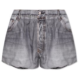 Shorts en denim imprimés Acne Studios gris Gris