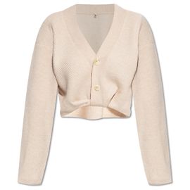 R13 Kaschmir-Cardigan Weiß Creme Weiß Roh