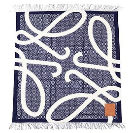 Manta de Lã Loewe Anagram Azul