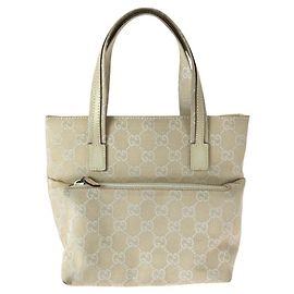Saco Tote Gucci em couro e GG Canvas Marrom Bege