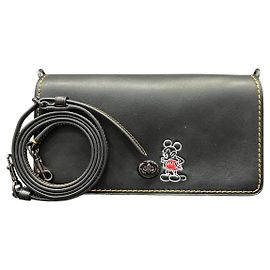 Borsa a tracolla in pelle Coach Dinky Nero