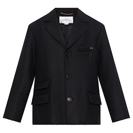 Victoria Beckham Short coat with raw finish Black