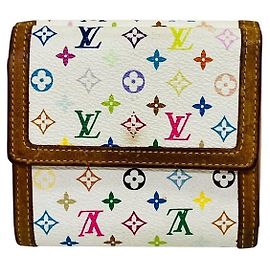 Louis Vuitton monogram portemonnaie billetes cartes credit Wallet Branco