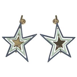 Orecchini pendenti Star Tory Burch D'oro Metallico